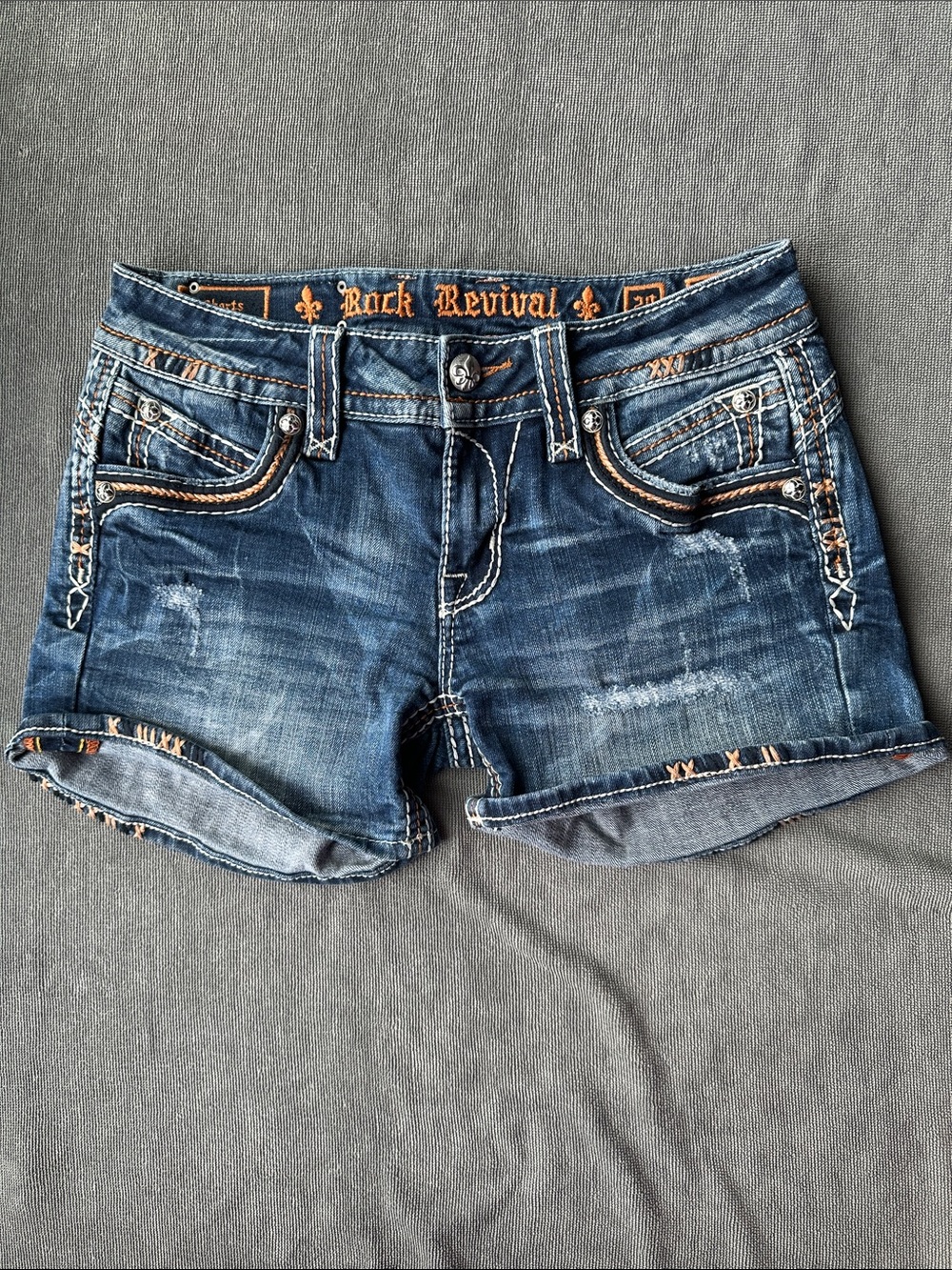 Rock Revival Bruna Distressed Denim Shorts - Size 29